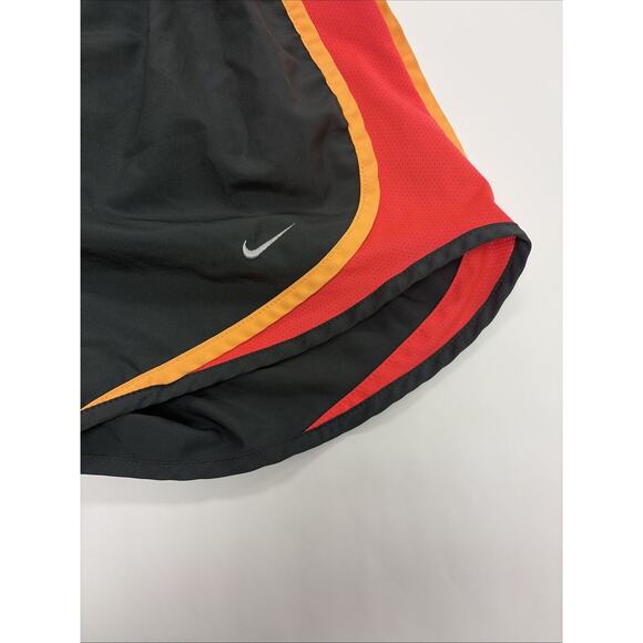Nike Dri-Fit Tempo Running Shorts Large 12-14 Gray & Orange Trim Athletic - Picture 2 of 9